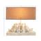 Hello Honey® 14" White and Sand Rabbit Table Lamp with Rectangle Linen Shade